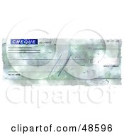 Royalty Free RF Clipart Illustration Of A Grunge Textured Blank Cheque by Prawny