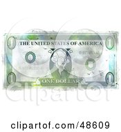 Grungy Green One Dollar Bill