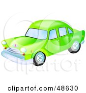 Royalty Free RF Clipart Illustration Of A Vintage Green Car