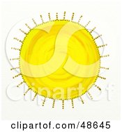 Poster, Art Print Of Textured Yellow Sun