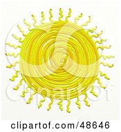 Poster, Art Print Of Swirl Textured Yellow Sun