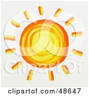 Royalty Free RF Clipart Illustration Of A Swirled Orange And Yellow Sun
