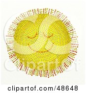 Royalty Free RF Clipart Illustration Of A Pleased Sun Face