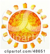 Poster, Art Print Of Artistic Orange Yellow And Red Sun