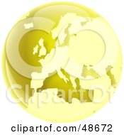Poster, Art Print Of Gold Globe Of Europe