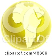 Poster, Art Print Of Gold Globe Of Africa