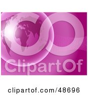 Royalty Free RF Clipart Illustration Of A Purple Binary Globe Background by Prawny