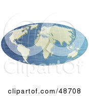 Royalty Free RF Clipart Illustration Of A Blue Grid Earth Map by Prawny