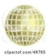 Poster, Art Print Of Glowing Green Grid Globe