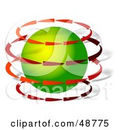 Poster, Art Print Of Red Arrows Revolving Around A Green Globe