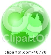 Poster, Art Print Of Green Globe Of Australia