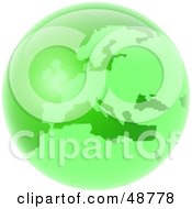 Poster, Art Print Of Green Globe Of Europe