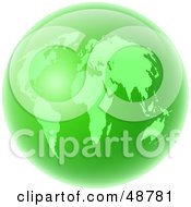 Royalty Free RF Clipart Illustration Of A Green World Globe