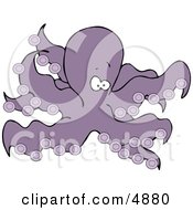 Carnivorous Marine Mollusk Of The Genus Octopus Clipart