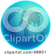 Royalty Free RF Clipart Illustration Of A Glowing Blue World Globe