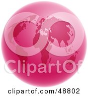 Royalty Free RF Clipart Illustration Of A Pretty Pink World Globe