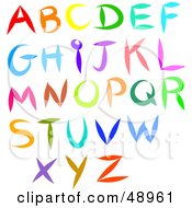 Poster, Art Print Of Digital Collage Of Colorful Alphabet Letters - This Is Not A Font