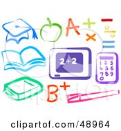 Poster, Art Print Of Digital Collage Of Colorful Education Items