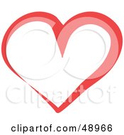 Poster, Art Print Of Red Outlined Heart