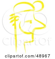 Royalty Free RF Clipart Illustration Of A Yellow Guy Wearing A Hat