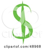 Royalty Free RF Clipart Illustration Of A Green Dollar