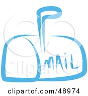 Royalty Free RF Clipart Illustration Of A Blue Mail Box