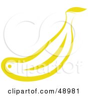 Royalty Free RF Clipart Illustration Of A Yellow Banana