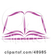 Royalty Free RF Clipart Illustration Of A Purple Open Bible Or Book by Prawny
