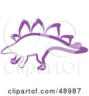 Poster, Art Print Of Purple Stegosaur