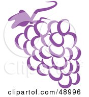 Royalty Free RF Clipart Illustration Of An Outline Of Purple Grapes by Prawny