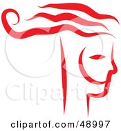 Royalty Free RF Clipart Illustration Of A Red Guys Face