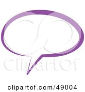 Royalty Free RF Clipart Illustration Of A Purple Word Balloon by Prawny