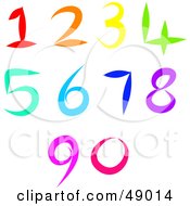 Poster, Art Print Of Colorful Digital Collage Of Numbers