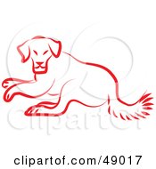 Royalty Free RF Clipart Illustration Of A Red Dog