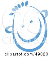 Poster, Art Print Of Blue Happy Childs Face