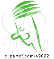 Royalty Free RF Clipart Illustration Of A Green Mans Face