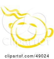 Royalty Free RF Clipart Illustration Of A Yellow Happy Childs Face by Prawny