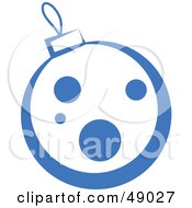 Royalty Free RF Clipart Illustration Of A Blue Bauble Ornament
