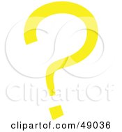 Royalty Free RF Clipart Illustration Of A Yellow Question Mark