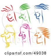 Royalty Free RF Clipart Illustration Of A Colorful Digital Collage Of Happy Faces