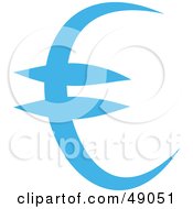 Royalty Free RF Clipart Illustration Of A Blue Euro