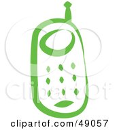 Royalty Free RF Clipart Illustration Of A Green Cell Phone by Prawny