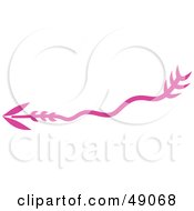 Royalty Free RF Clipart Illustration Of A Pink Arrow