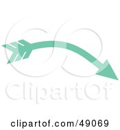 Royalty Free RF Clipart Illustration Of A Curved Arrow