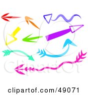Royalty Free RF Clipart Illustration Of A Digital Collage Of Colorful Arrows