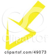 Royalty Free RF Clipart Illustration Of A Yellow Arrow