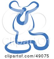 Royalty Free RF Clipart Illustration Of A Blue Faucet by Prawny