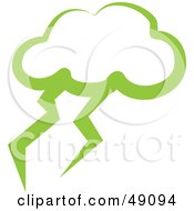Royalty Free RF Clipart Illustration Of A Green Storm Cloud by Prawny