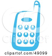 Poster, Art Print Of Blue Cellular Phone