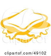 Royalty Free RF Clipart Illustration Of A Yellow Sandwich by Prawny